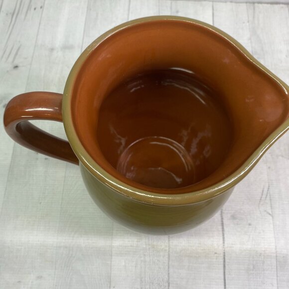 Raymond Waites Certified Intl RONDO Brown Rust Yellow 128oz Beverage Pitcher - Picture 7 of 16